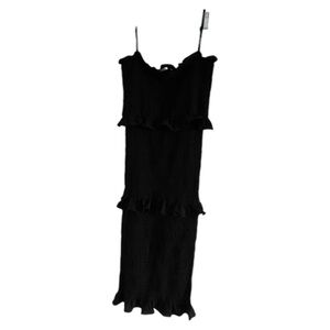 TWO LITTLE SISTERS Women’s Black Formal Cocktail Midi‎ PROM Fitted Dress-6